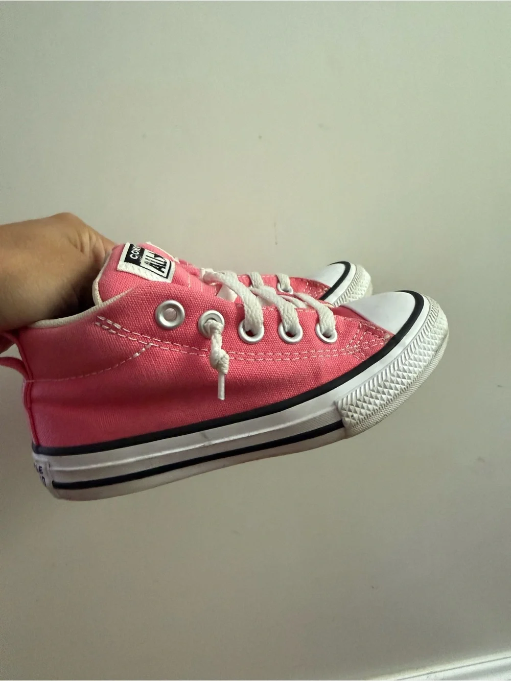 Converse Kids' Chuck Taylor All Star Street Mid Top Sneakers Pink White Girls 11
